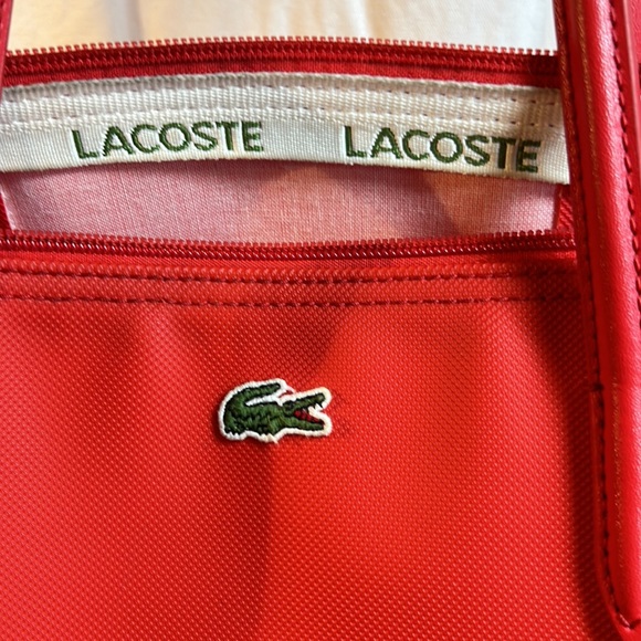 Lacoste Women Concept Zip Red Tote - Picture 3 of 9